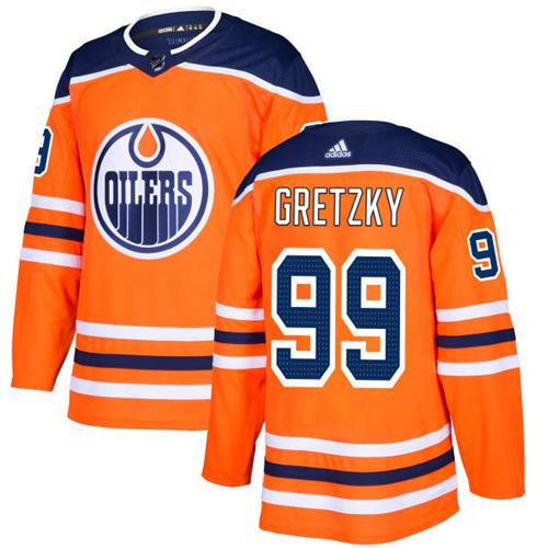 Adidas Oilers #99 Wayne Gretzky Orange Home Authentic Stitched NHL Jersey